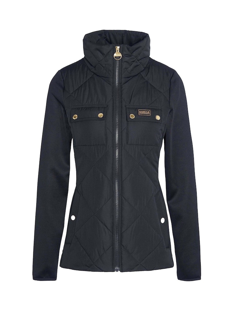 Barbour® International Rubins Box Quilted Jersey Black Jacket - Image 7 of 7