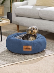 Slumberdown Navy Paws for Slumber Donut Small Pet Bed - Image 1 of 8