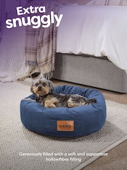 Slumberdown Navy Paws for Slumber Donut Small Pet Bed - Image 3 of 8