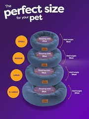Slumberdown Navy Paws for Slumber Donut Small Pet Bed - Image 5 of 8
