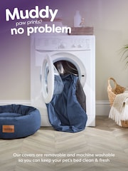 Slumberdown Navy Paws for Slumber Donut Small Pet Bed - Image 6 of 8