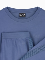 EA7 Blue Regular-Fit Logo Tracksuit - Image 7 of 7