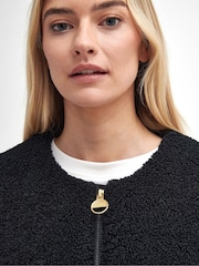 Barbour® International Nyberg Boxy Borg Fleece Liner Black Gilet - Image 5 of 7