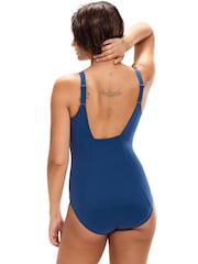Speedo Womens Blue Shaping Crystal Lux Printed 1 Piece Swimsuit - Image 2 of 11