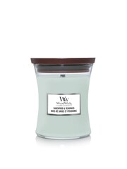 Woodwick Green Medium Hourglass Scented Candle with Crackle Wick Seagrass - Image 2 of 4
