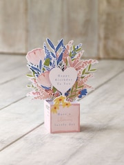 Pink Floral Pop-Up Birthday Card - Image 3 of 4