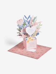 Pink Floral Pop-Up Birthday Card - Image 4 of 4
