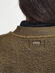 Barbour® International Green Serova Fleece Bomber Jacket - Image 6 of 7