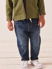 Dark Wash Loose Fit Jogger Jeans With Comfort Stretch (3mths-7yrs) - Image 1 of 7