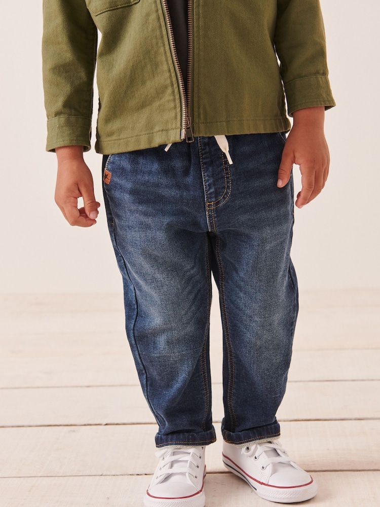 Dark Wash Loose Fit Jogger Jeans With Comfort Stretch (3mths-7yrs) - Image 1 of 7