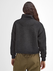 Barbour® International Callie Fleece Bomber Black Jacket - Image 2 of 7