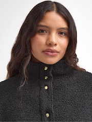 Barbour® International Callie Fleece Bomber Black Jacket - Image 5 of 7