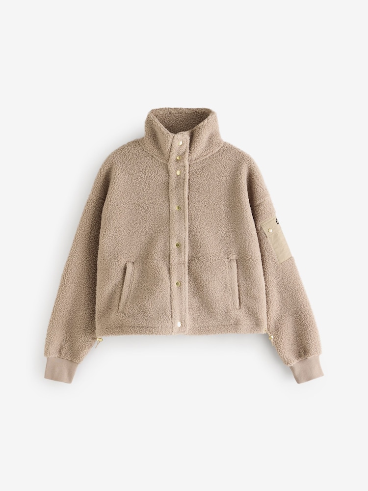 Barbour® International Callie Fleece Bomber Black Jacket - Image 7 of 7 Barbour® International Callie Fleece Bomber Black Jacket - Image 7 of 7