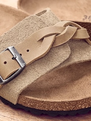 Birkenstock Natural Oita Suede Braided Sandals - Image 4 of 4