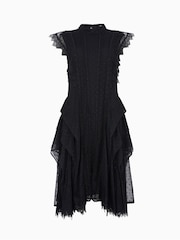 AllSaints Black Lace Freya Dress - Image 7 of 7