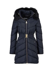 Barbour® International East Moor Longline Chevron Quilt Black Jacket - Image 11 of 13