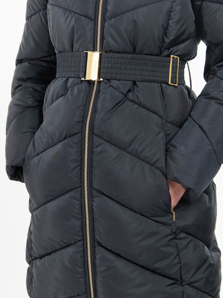 Buy Barbour® International East Moor Longline Chevron Quilt Black