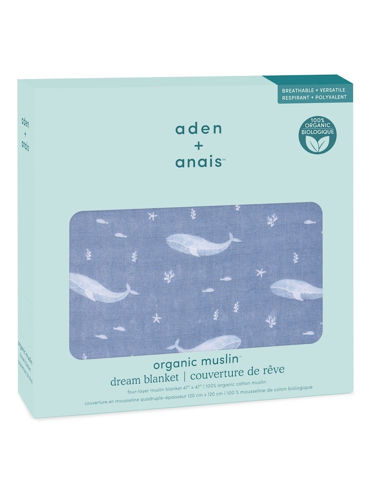 Aden + Anais Animal Одеяло Kingdom из органического хлопкового муслина Dream - Изображение 2 2
