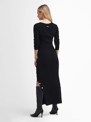 Barbour® International Laia Knitted Midi Black Dress - Image 2 of 7
