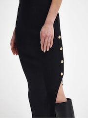 Barbour® International Laia Knitted Midi Black Dress - Image 4 of 7