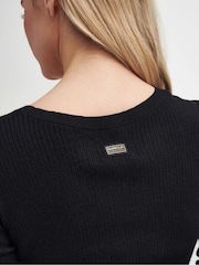 Barbour® International Laia Knitted Midi Black Dress - Image 5 of 7