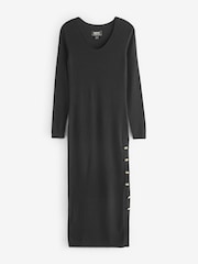 Barbour® International Laia Knitted Midi Black Dress - Image 7 of 7