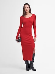 Barbour® International Laia Knitted Midi Black Dress - Image 1 of 7