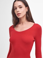 Barbour® International Laia Knitted Midi Black Dress - Image 3 of 7