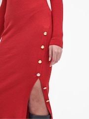 Barbour® International Laia Knitted Midi Black Dress - Image 4 of 7