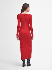 Barbour® International Laia Knitted Midi Black Dress - Image 5 of 7