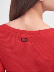Barbour® International Laia Knitted Midi Black Dress - Image 6 of 7