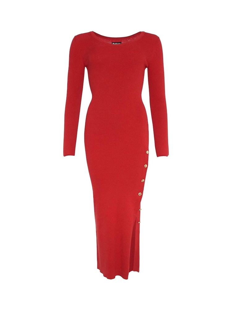 Barbour® International Laia Knitted Midi Black Dress - Image 7 of 7