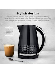 Tower Black Solitaire 1.5L 3KW Kettle - Image 3 of 8