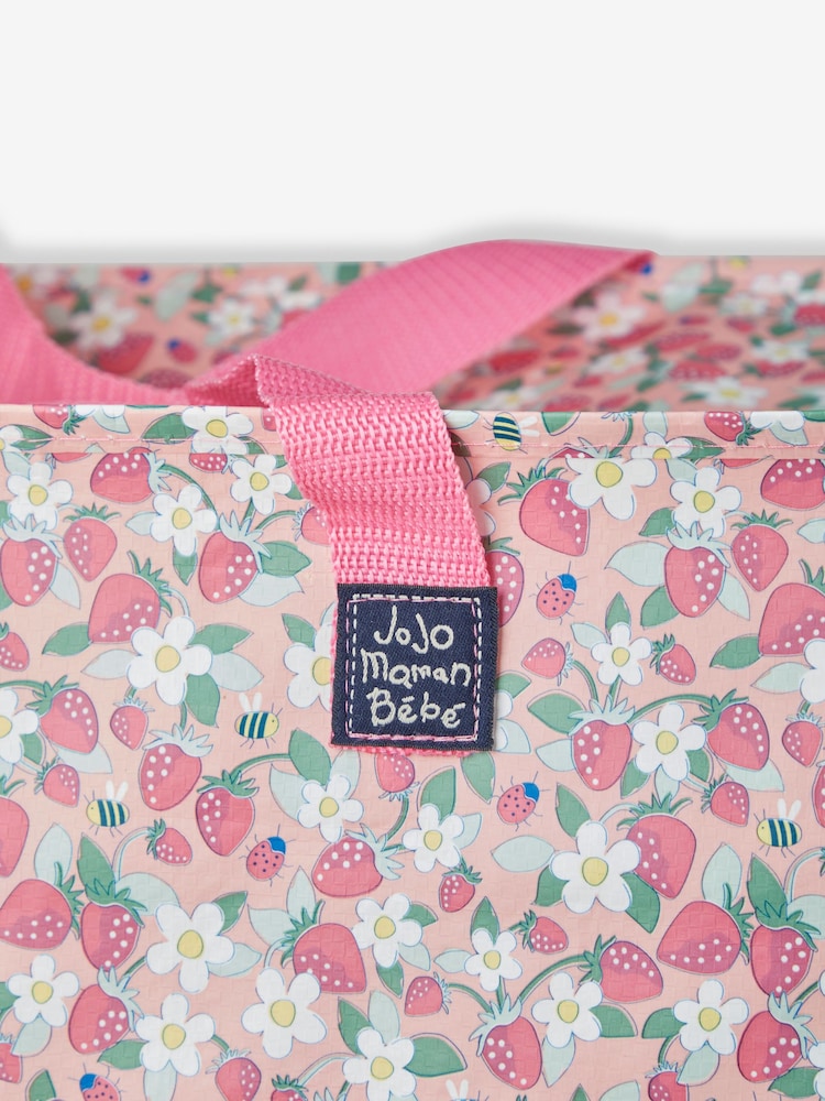JoJo Maman Bébé Pink Strawberry Enormous Storage Bag - Image 2 of 2
