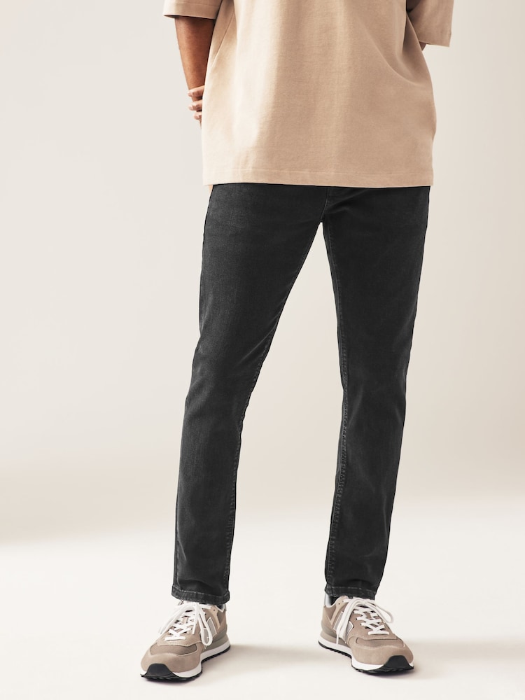 Black Single Skinny Fit Classic Stretch Jeans - Image 1 of 10
