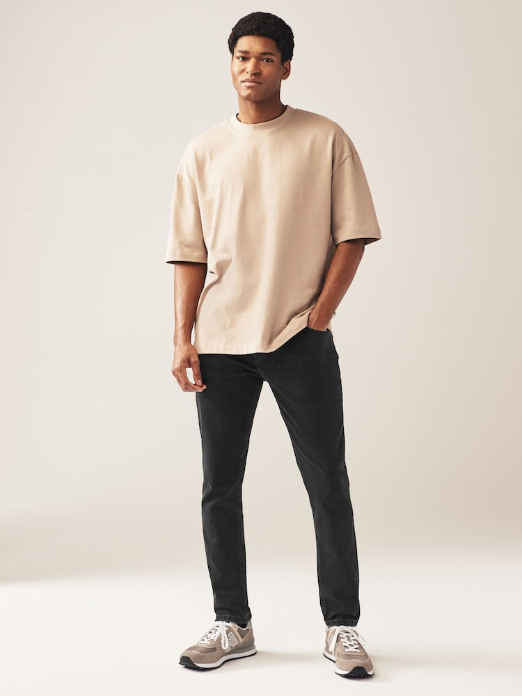 Black Single Skinny Fit Classic Stretch Jeans - Image 2 of 10