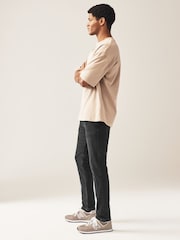 Black Single Skinny Fit Classic Stretch Jeans - Image 3 of 10