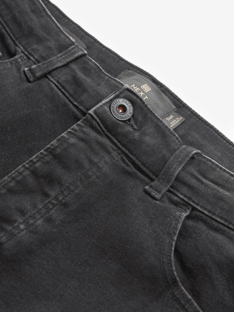 Black Single Skinny Fit Classic Stretch Jeans - Image 9 of 10
