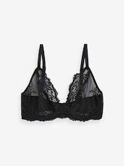 Black/White/Praline Nude Non Pad Plunge DD+ Lace Bras 3 Pack - Image 10 of 11