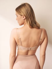 Black/White/Praline Nude Non Pad Plunge DD+ Lace Bras 3 Pack - Image 5 of 11