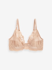 Black/White/Praline Nude Non Pad Plunge DD+ Lace Bras 3 Pack - Image 8 of 11