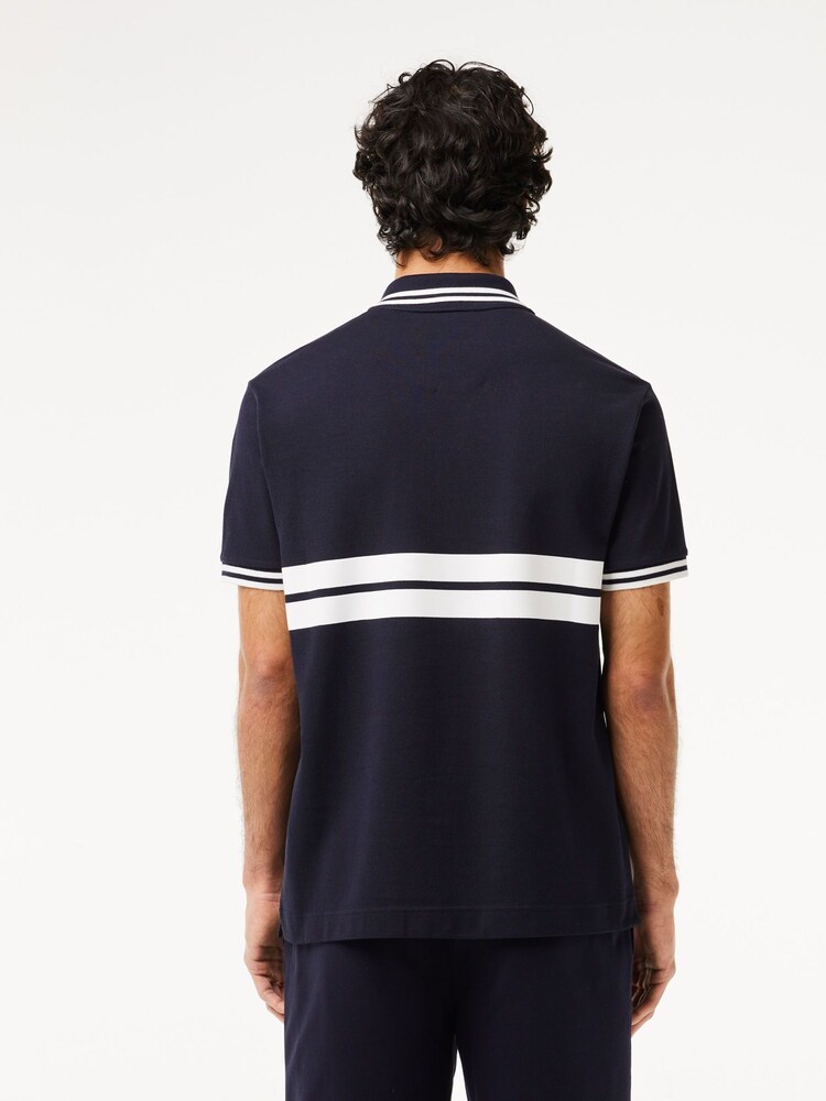 Lacoste Tipped Contrast Stripe Logo Polo Shirt - Image 2 of 7