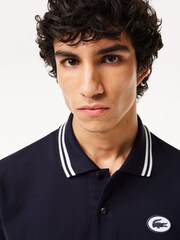 Lacoste Tipped Contrast Stripe Logo Polo Shirt - Image 4 of 7