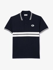 Lacoste Tipped Contrast Stripe Logo Polo Shirt - Image 5 of 7