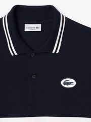 Lacoste Tipped Contrast Stripe Logo Polo Shirt - Image 6 of 7