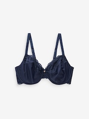 Navy Blue DD+ Minimiser Full Cup Bra - Image 4 of 5