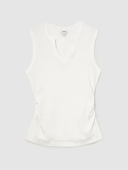 Reiss White Thena Knitted Vest - Image 2 of 6