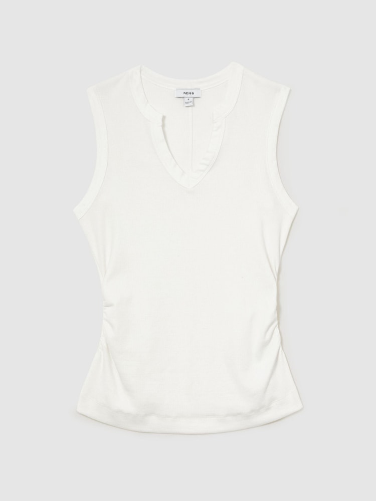 Reiss White Thena Knitted Vest - Image 2 of 6 Reiss White Thena Knitted Vest - Image 2 of 6