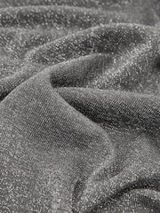 Reiss Silver Grey Pammy Wool-Blend Metallic-Knit V-Neck Jumper - Image 6 of 6