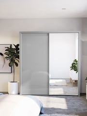 Wiemann Grey Peyton Glass and Mirror Sliding 2.1m Sliding Semi Fitted Wardrobe - Image 1 of 6